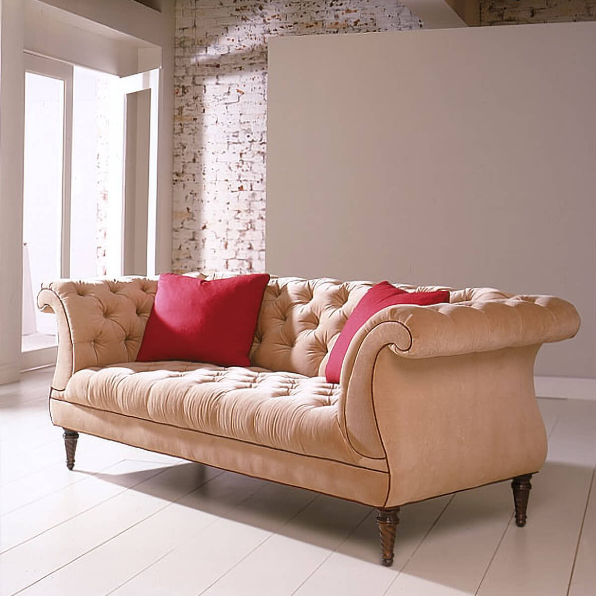 Regency Style Tufted Lyre Sofa - English Georgian America