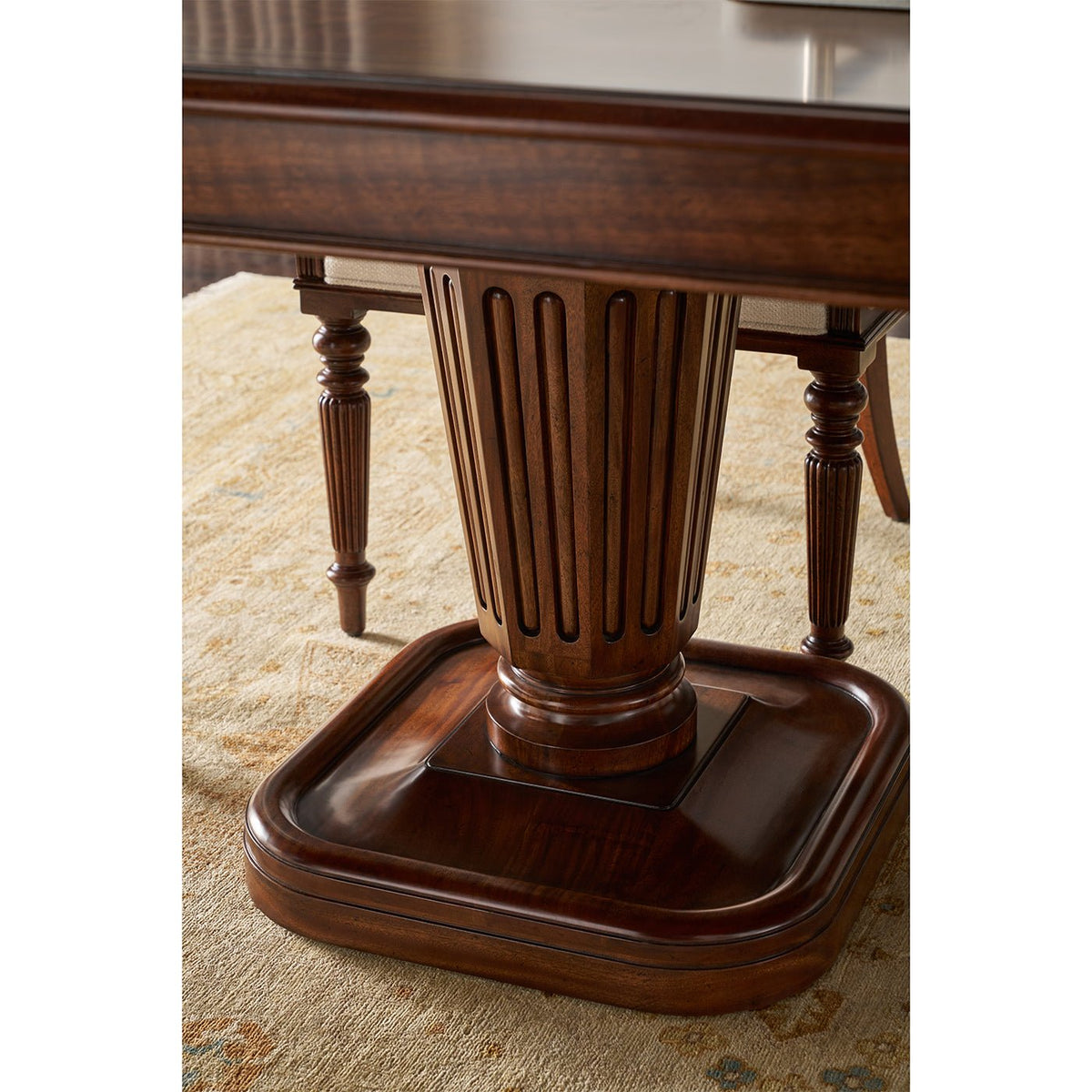 Regency Style Walnut Dining Table - English Georgian America