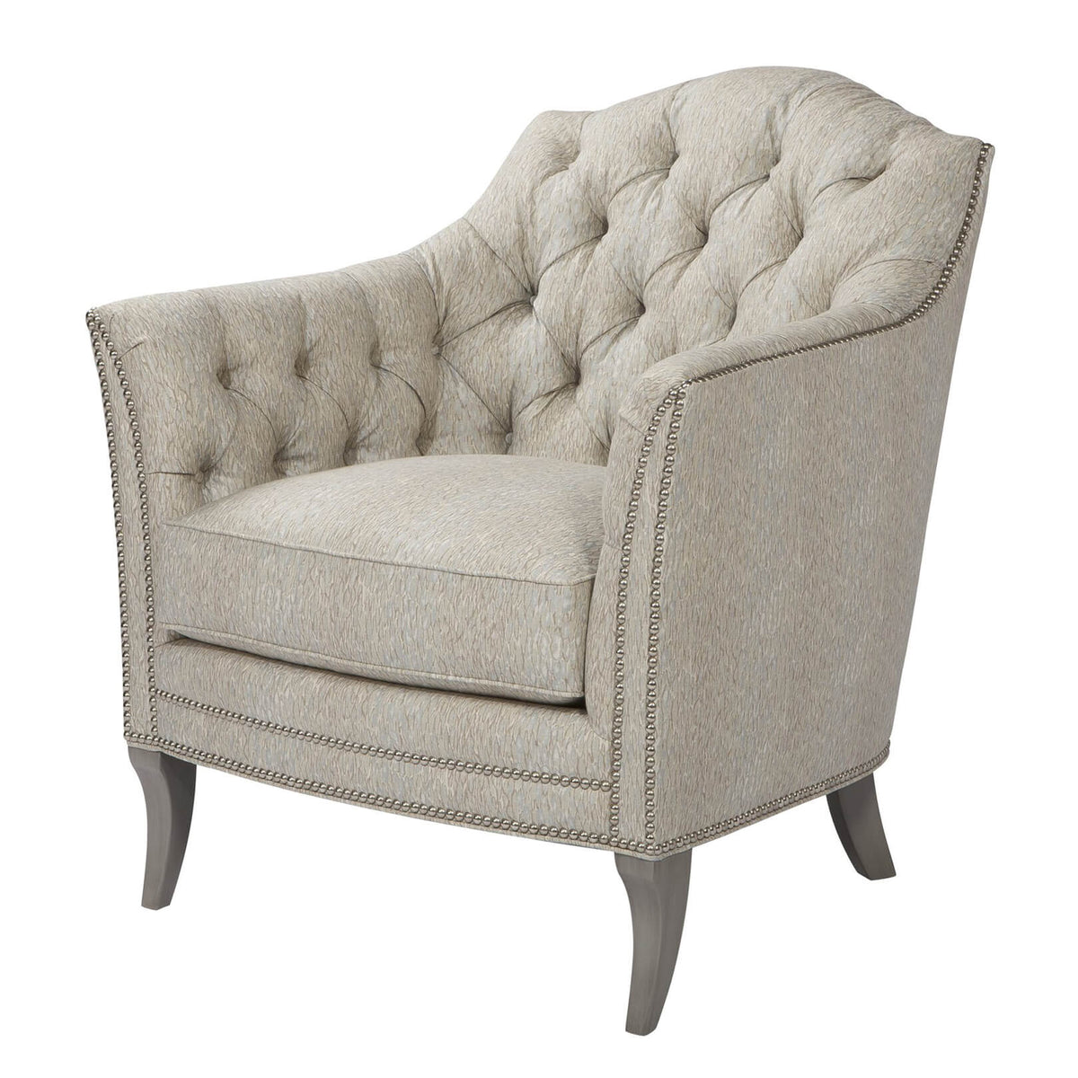 Regency Upholstered Tufted Library Chair - English Georgian America