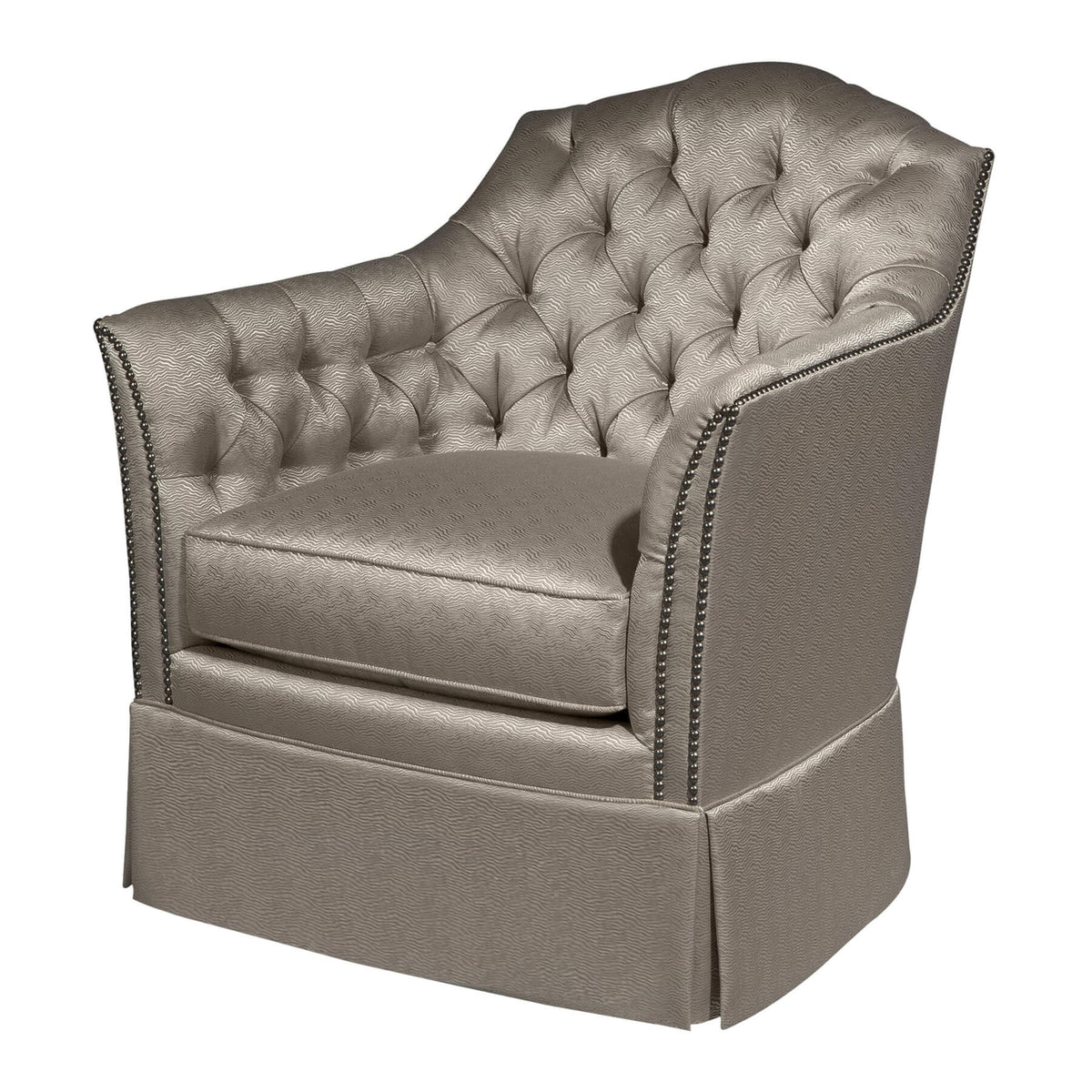 Regency Upholstered Tufted Library Chair - English Georgian America