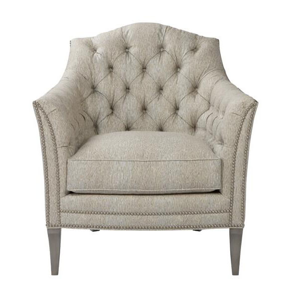 Regency Upholstered Tufted Library Chair - English Georgian America