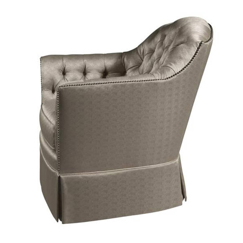 Regency Upholstered Tufted Library Chair - English Georgian America