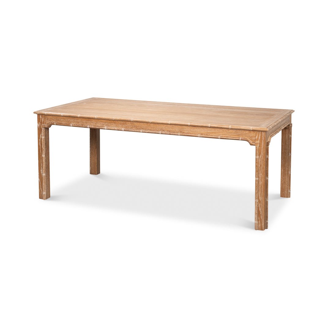 Regency Whitewashed Oak Dining Table - English Georgian America