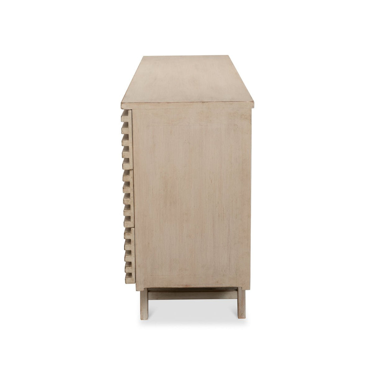 Ribbed Geometric Nine Drawer Dresser - English Georgian America