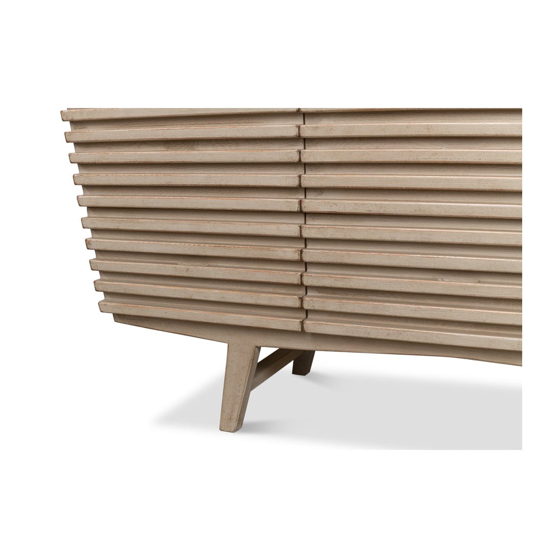 Ribbed Geometric Nine Drawer Dresser - English Georgian America