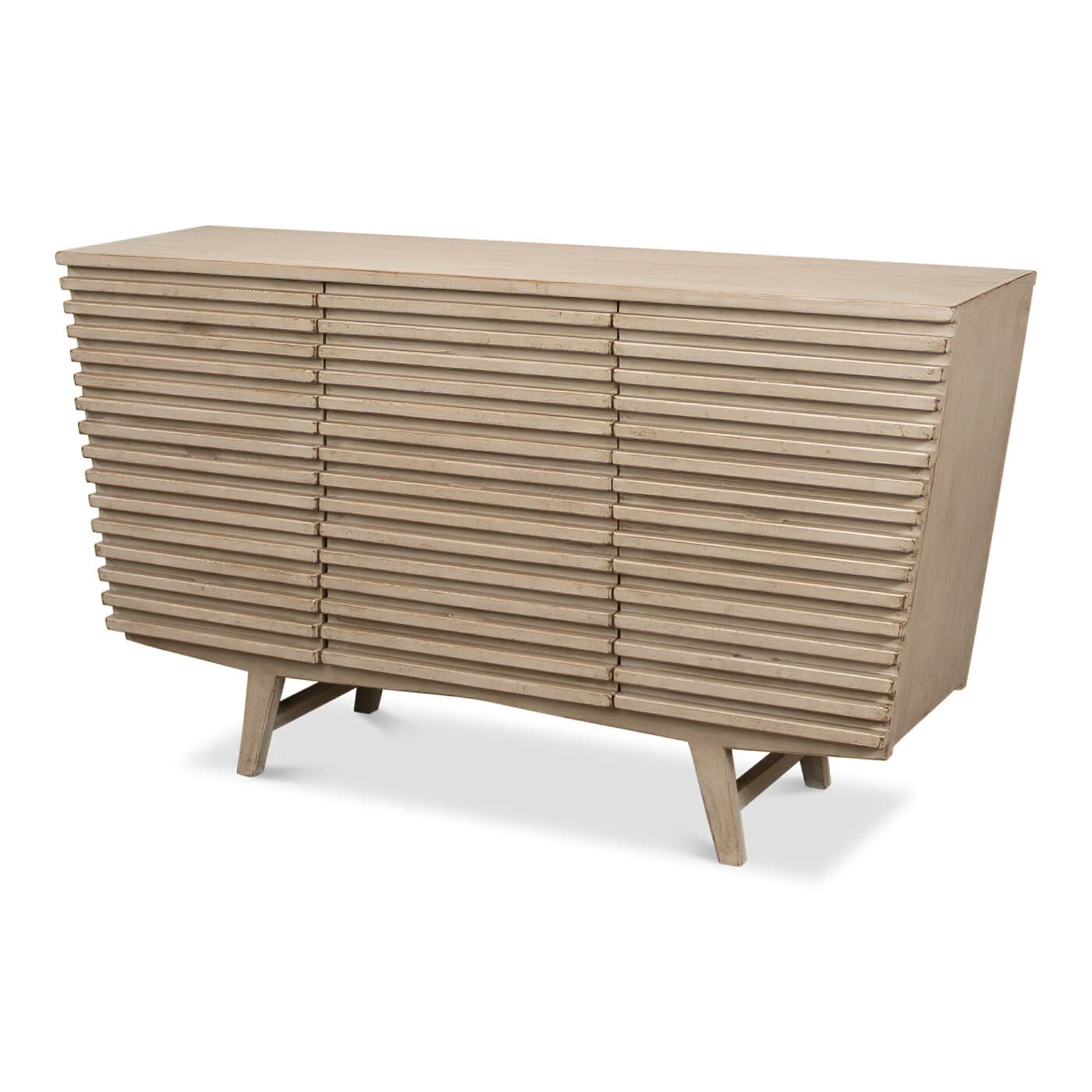 Ribbed Geometric Nine Drawer Dresser - English Georgian America
