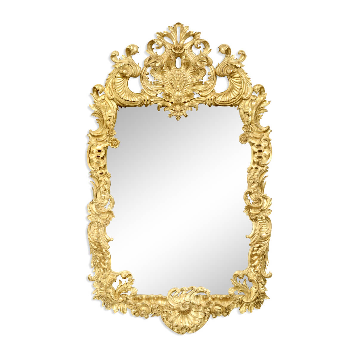 Rococo Carved Giltwood Mirror - English Georgian America