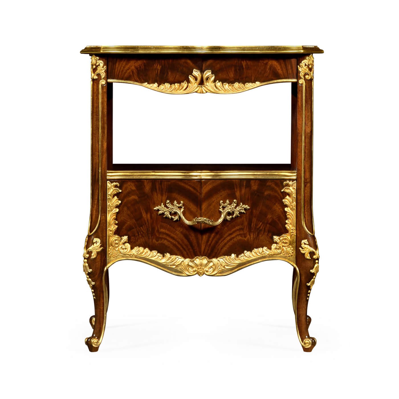 Rococo Mahogany and Gilt Nightstands - English Georgian America