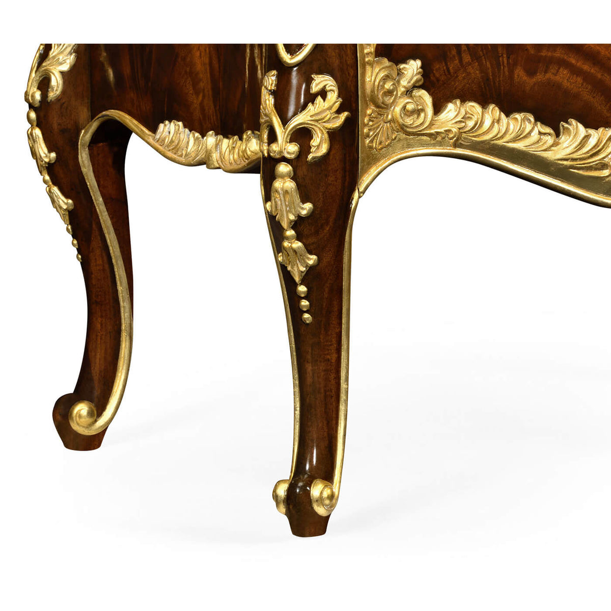 Rococo Mahogany and Gilt Nightstands - English Georgian America