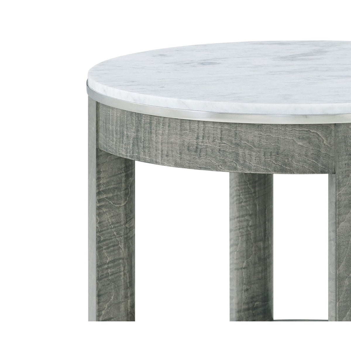 Round Art Deco Marble Top Side Table - English Georgian America