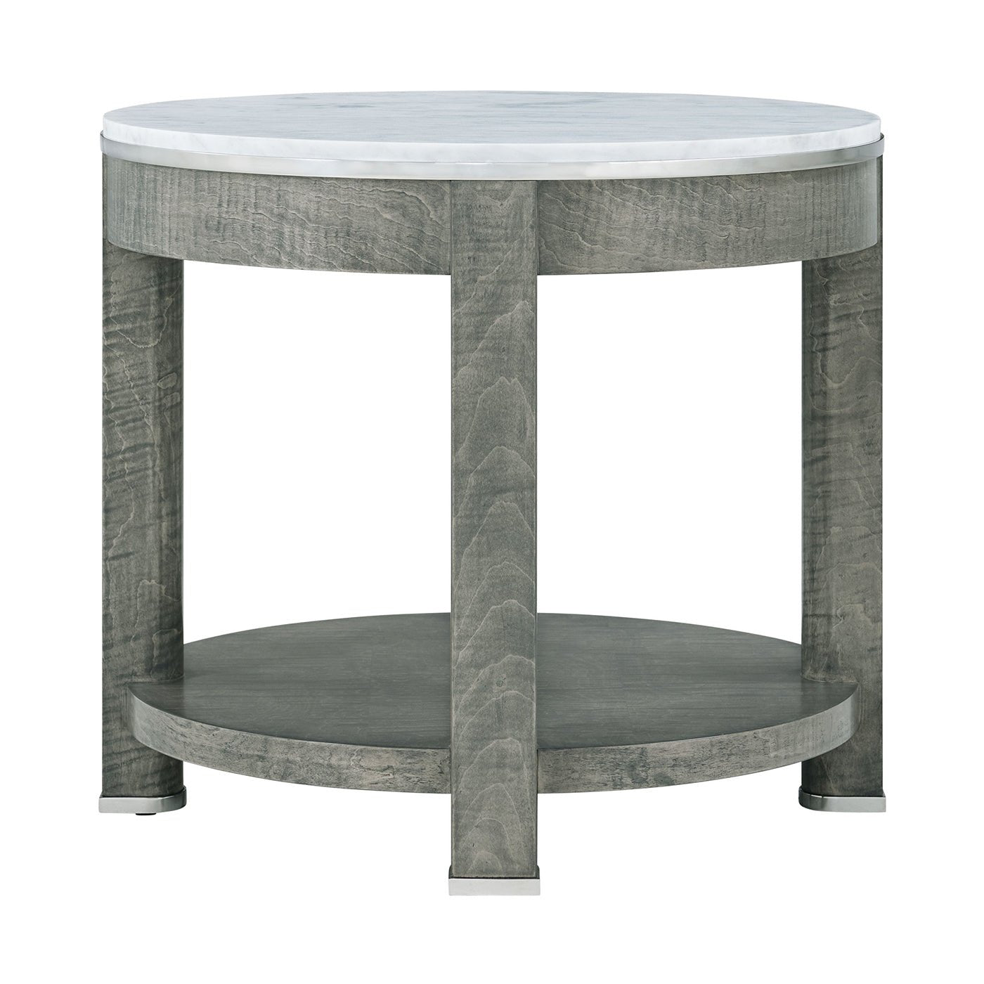 Round Art Deco Marble Top Side Table - English Georgian America