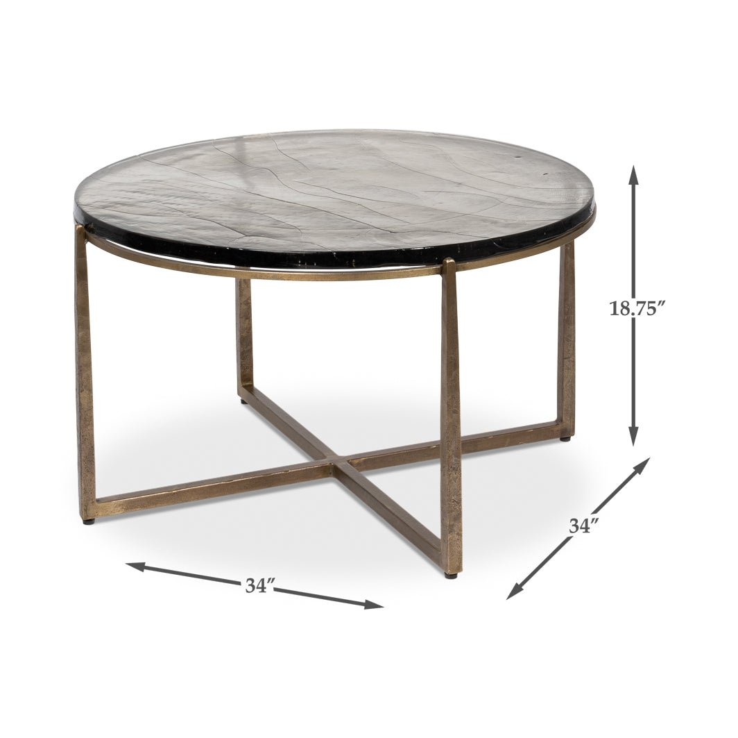 Round Contemporary Coffee Table - English Georgian America