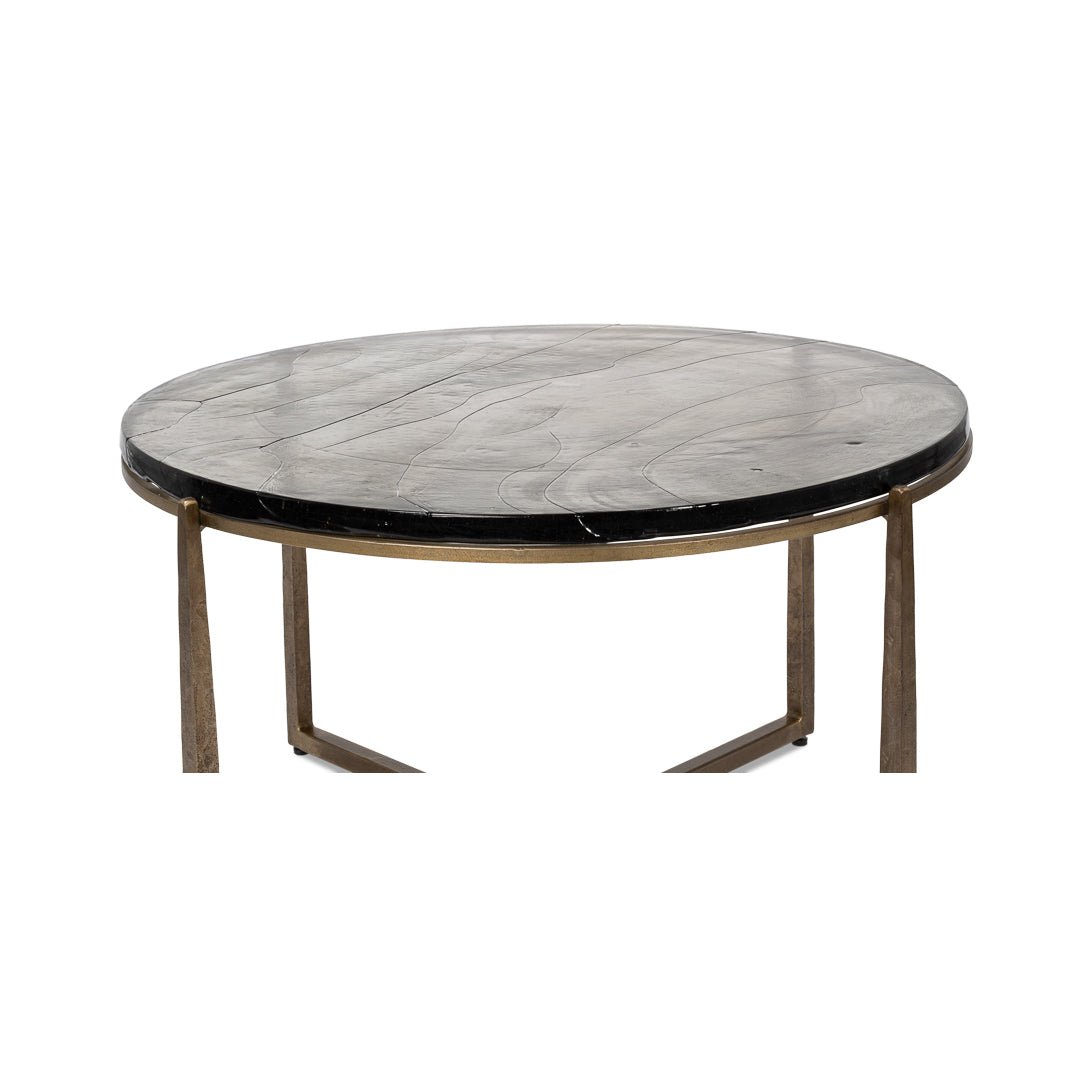 Round Contemporary Coffee Table - English Georgian America