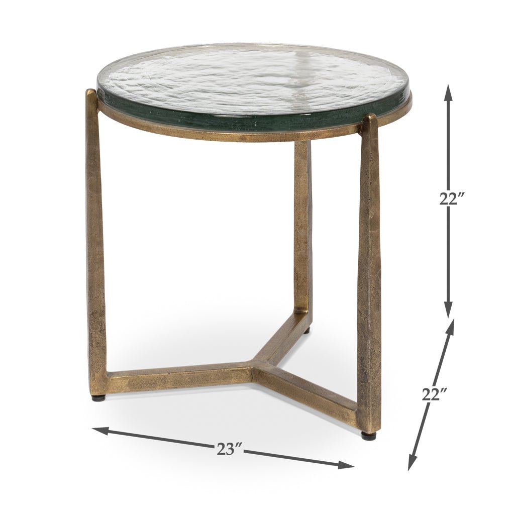 Round Contemporary End Table - 23&quot; - English Georgian America