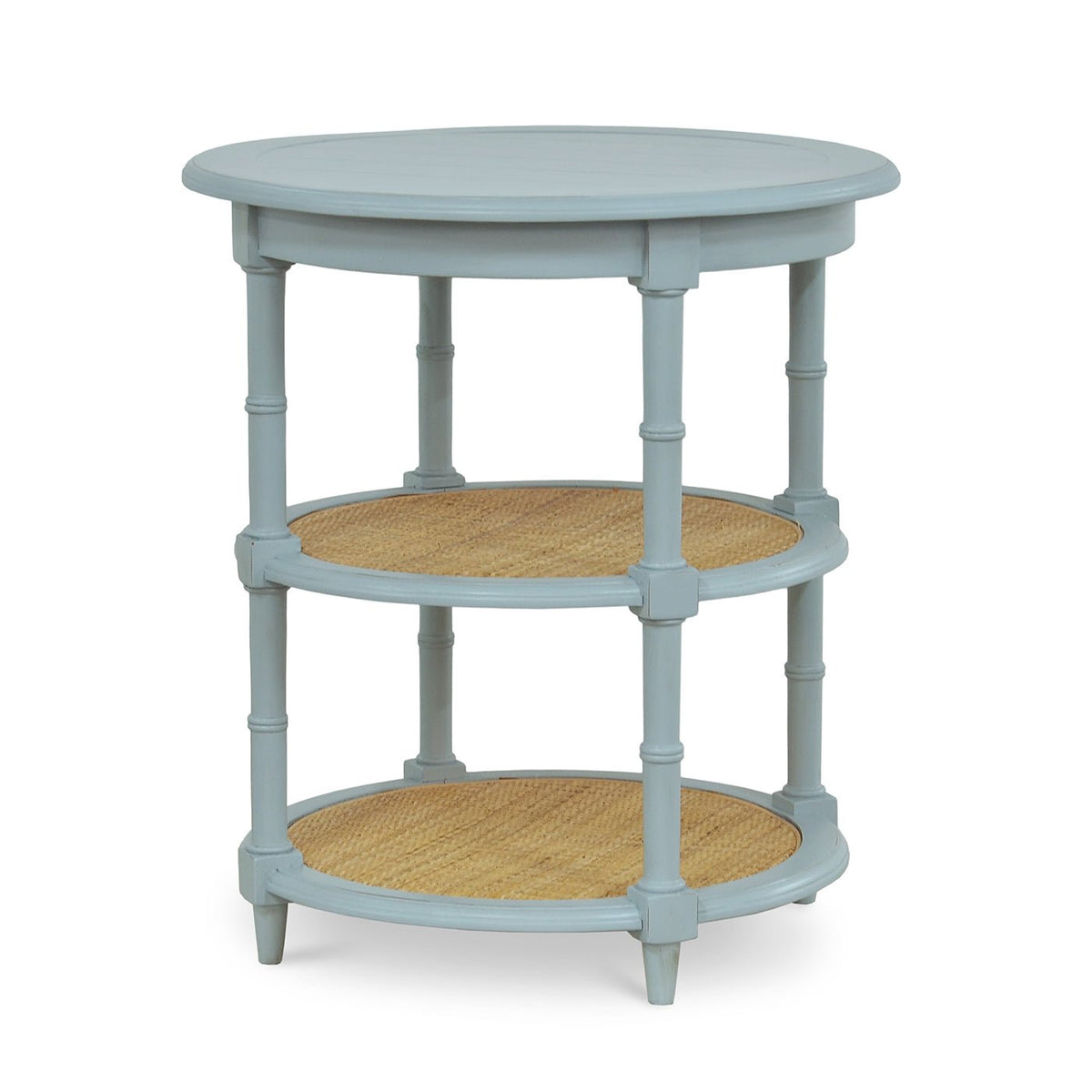Round Country Painted End Table - English Georgian America