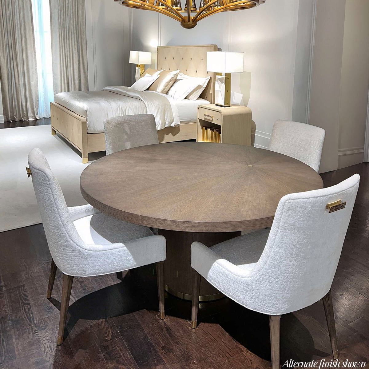 Round Hollywood Regency Dining Table - English Georgian America