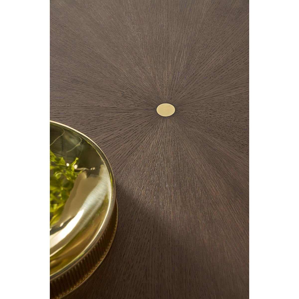 Round Hollywood Regency Dining Table - Dark Mink - English Georgian America