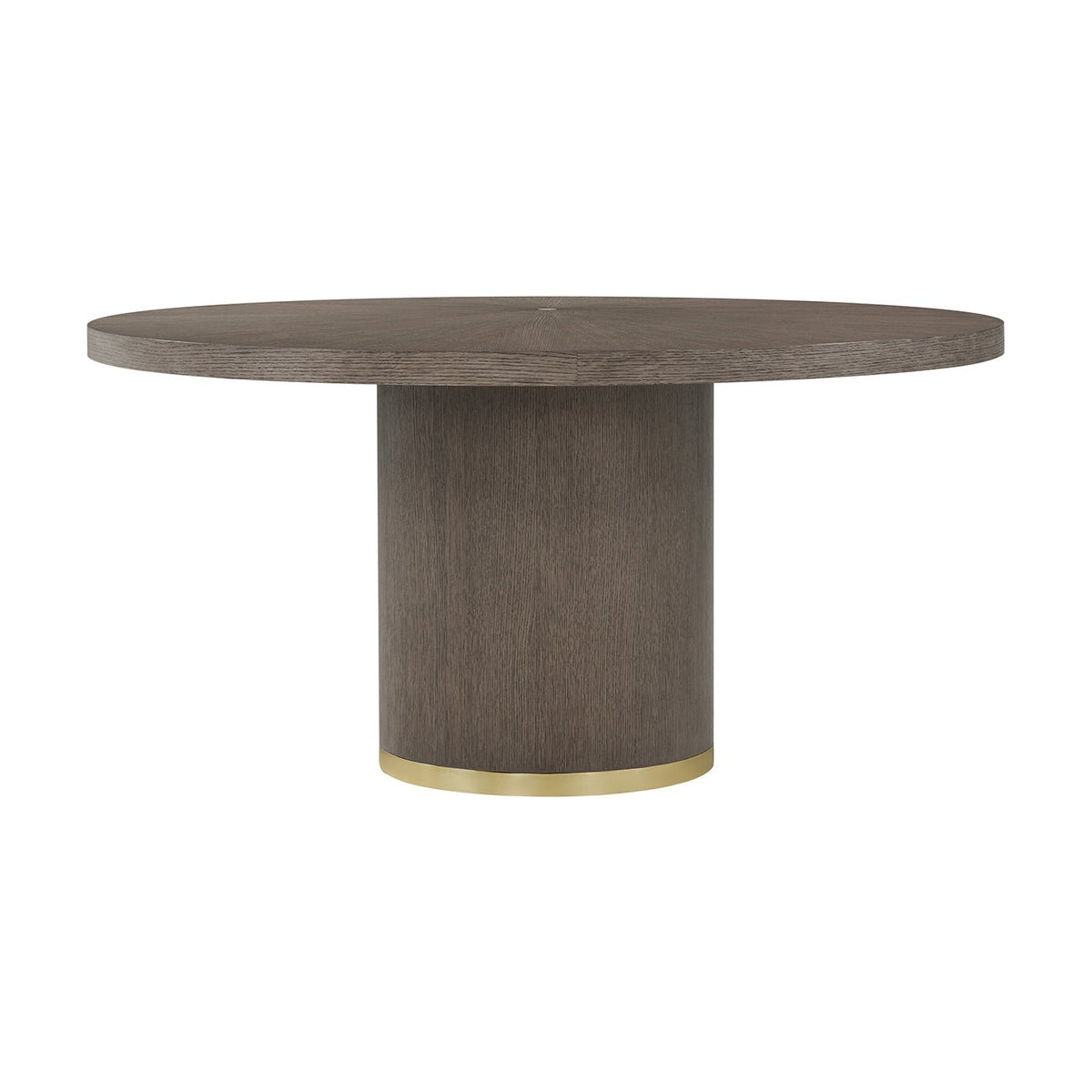 Round Hollywood Regency Dining Table - Dark Mink - English Georgian America
