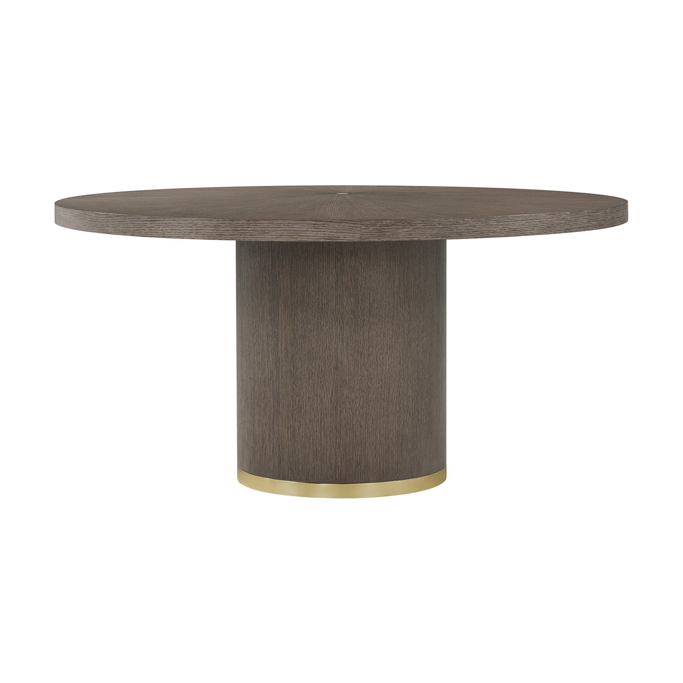 Round Hollywood Regency Dining Table - Dark Mink - English Georgian America
