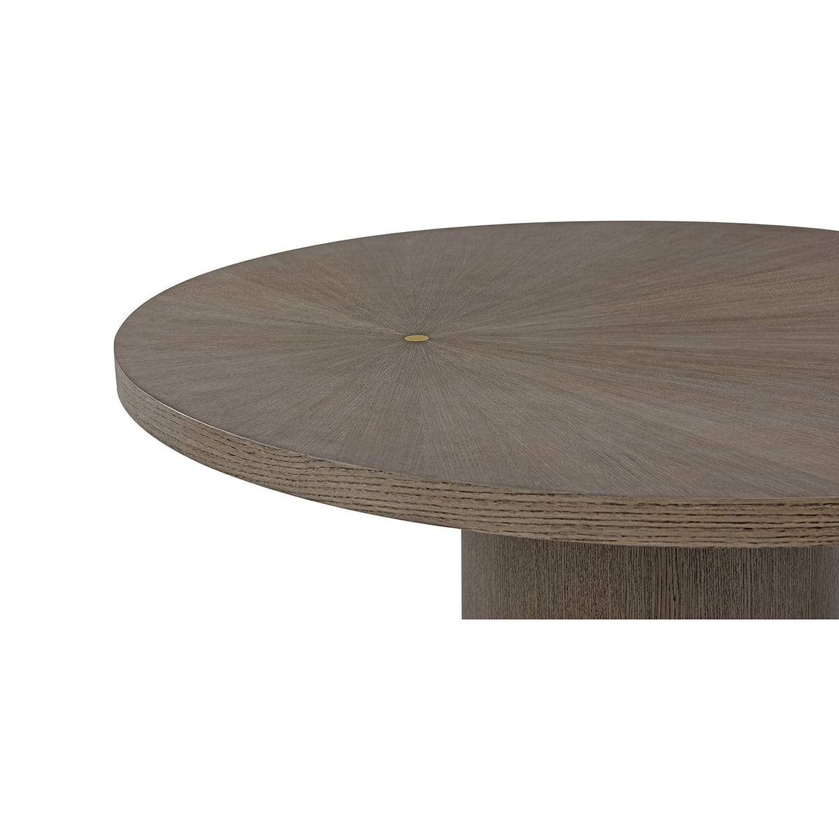 Round Hollywood Regency Dining Table - Dark Mink - English Georgian America