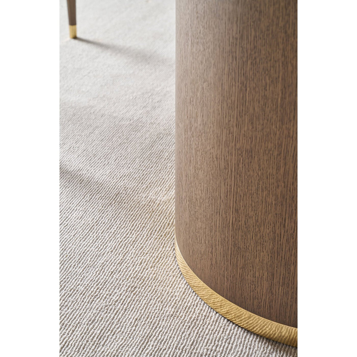 Round Hollywood Regency Dining Table - Dark Mink - English Georgian America