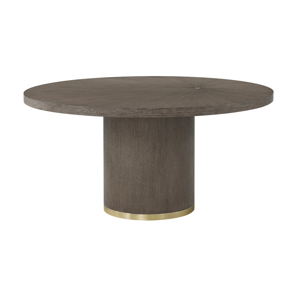 Round Hollywood Regency Dining Table - Dark Mink - English Georgian America