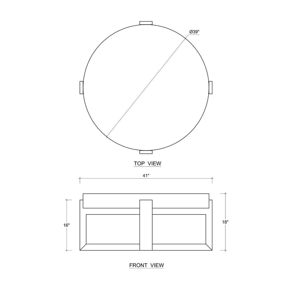 Round Industrial Coffee Table - English Georgian America