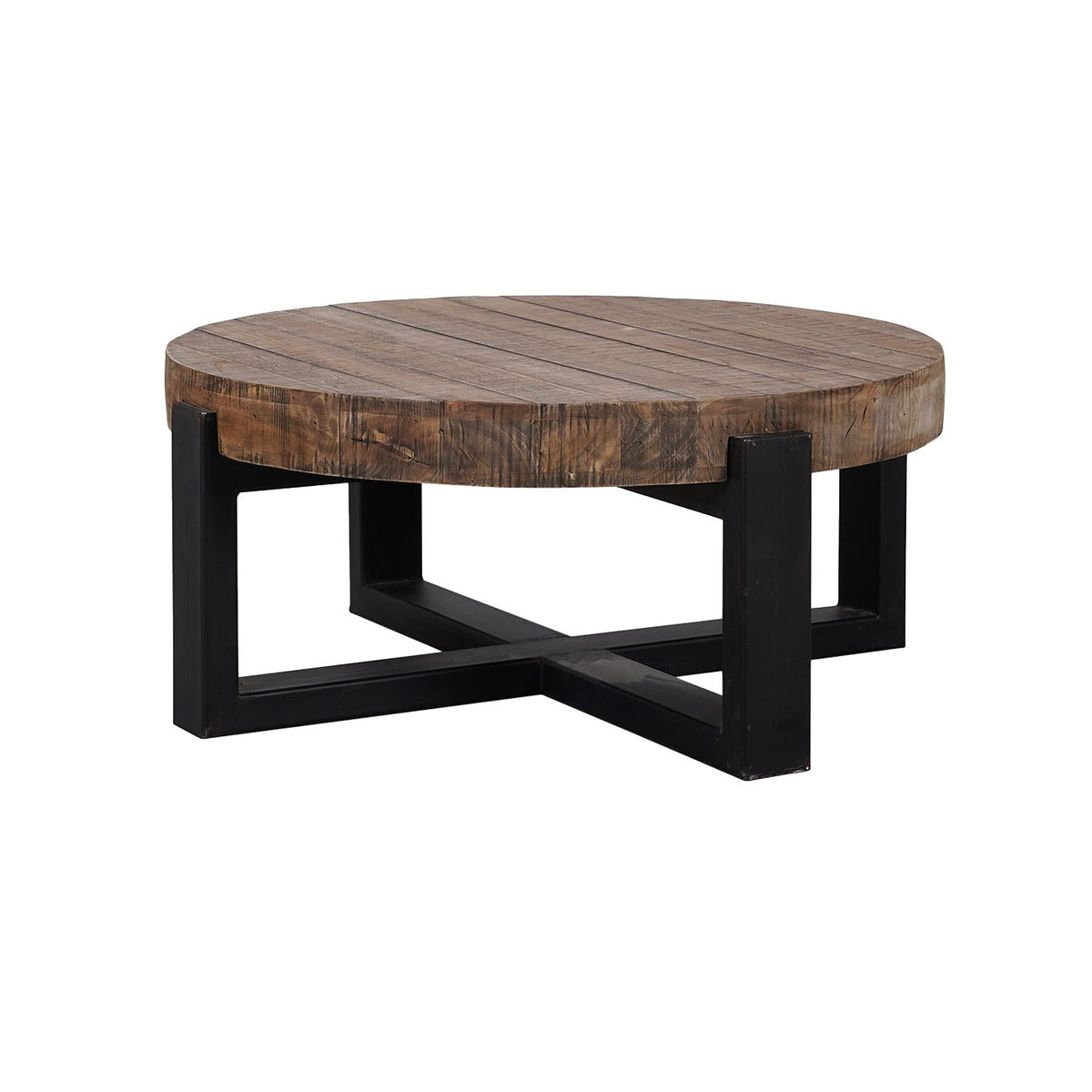 Round Industrial Coffee Table - English Georgian America