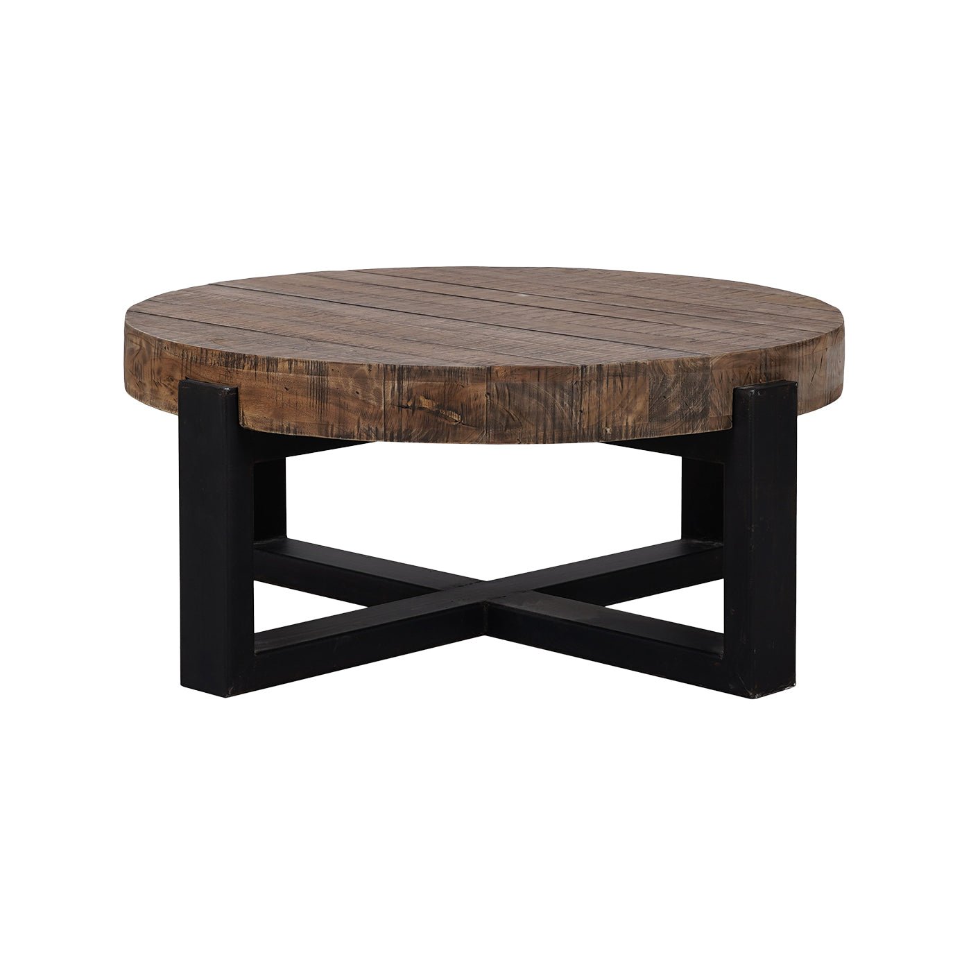 Round Industrial Coffee Table - English Georgian America