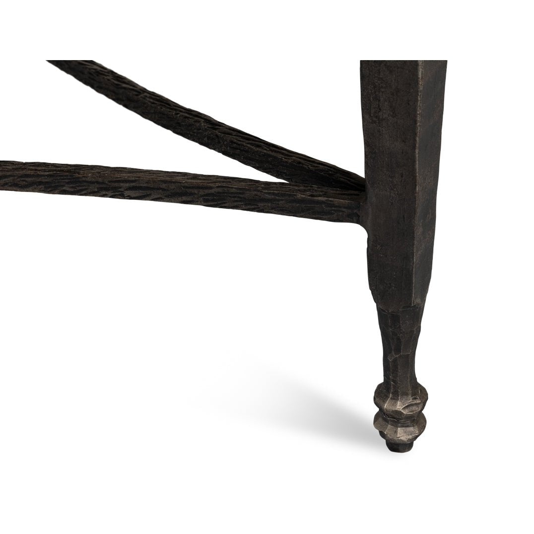 Round Minimalist Marble Top Coffee Table - English Georgian America