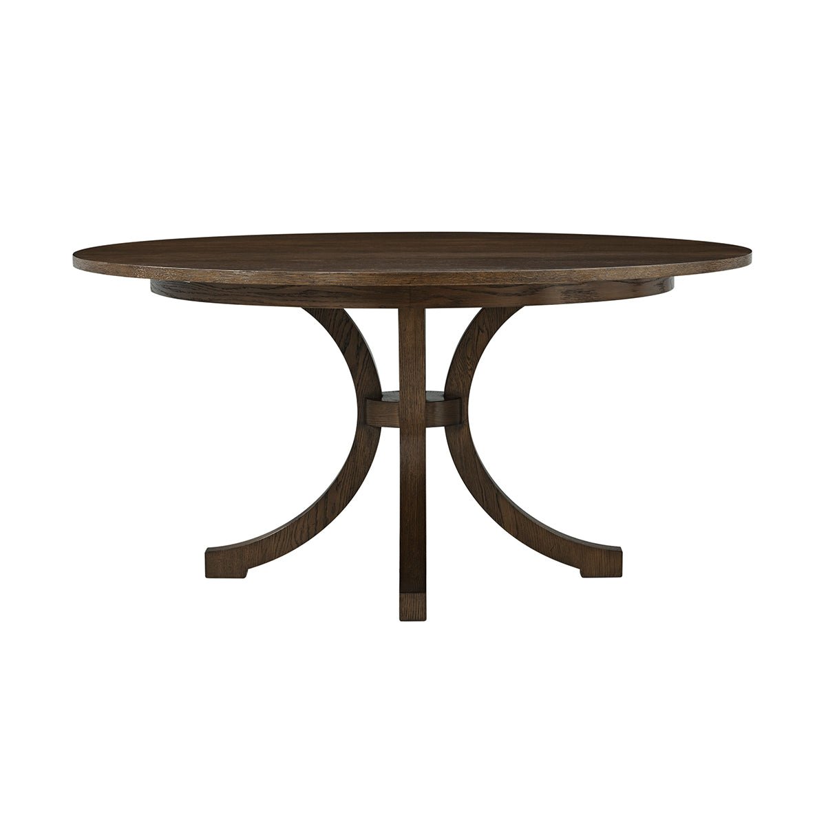 Round Oak Coastal Dining Table - English Georgian America