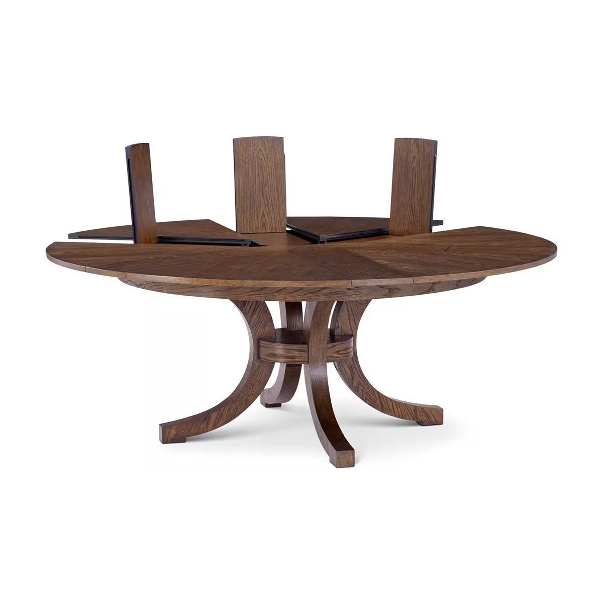 Round Oak Coastal Jupe Dining Table - English Georgian America