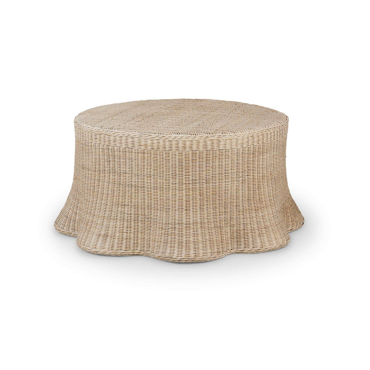 Round Rattan Coffee Table - English Georgian America