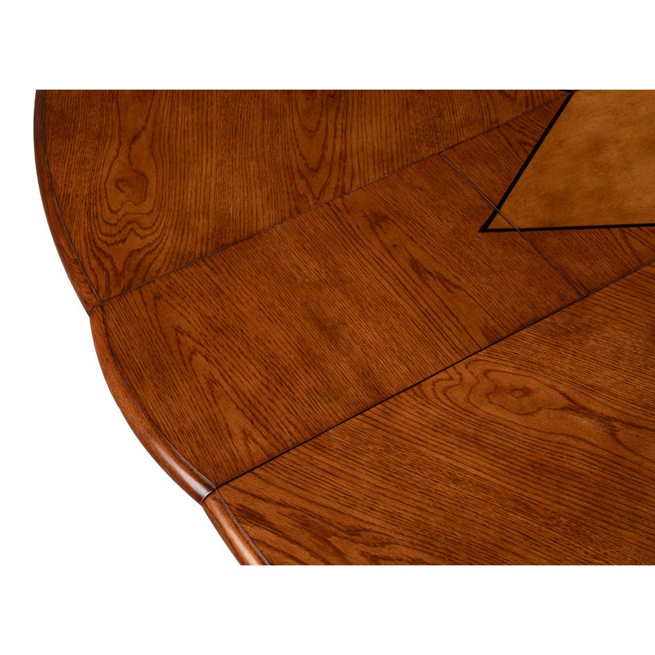 Round Walnut Jupe Dining Table - 84&quot; - English Georgian America