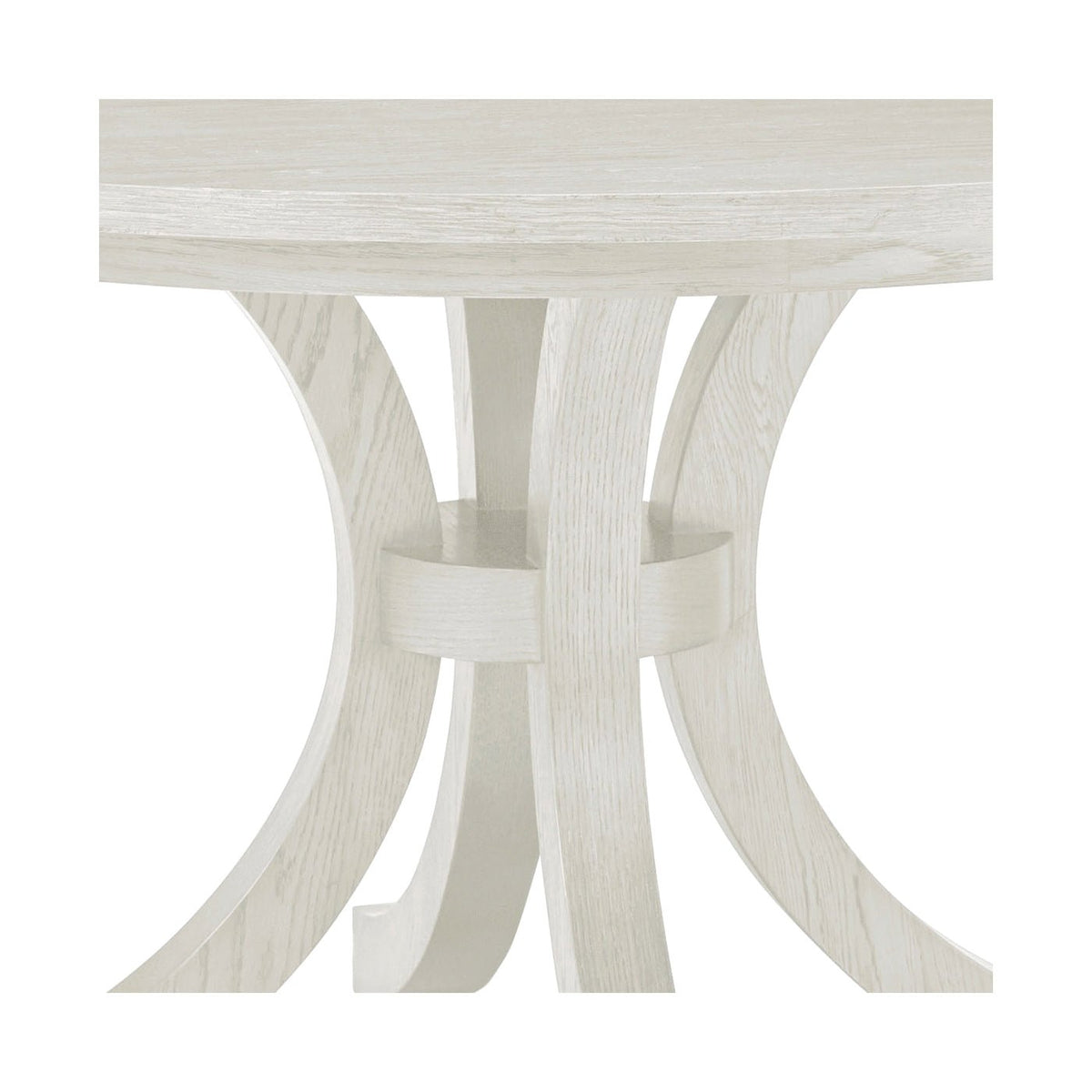 Round White Coastal Dining Table - English Georgian America