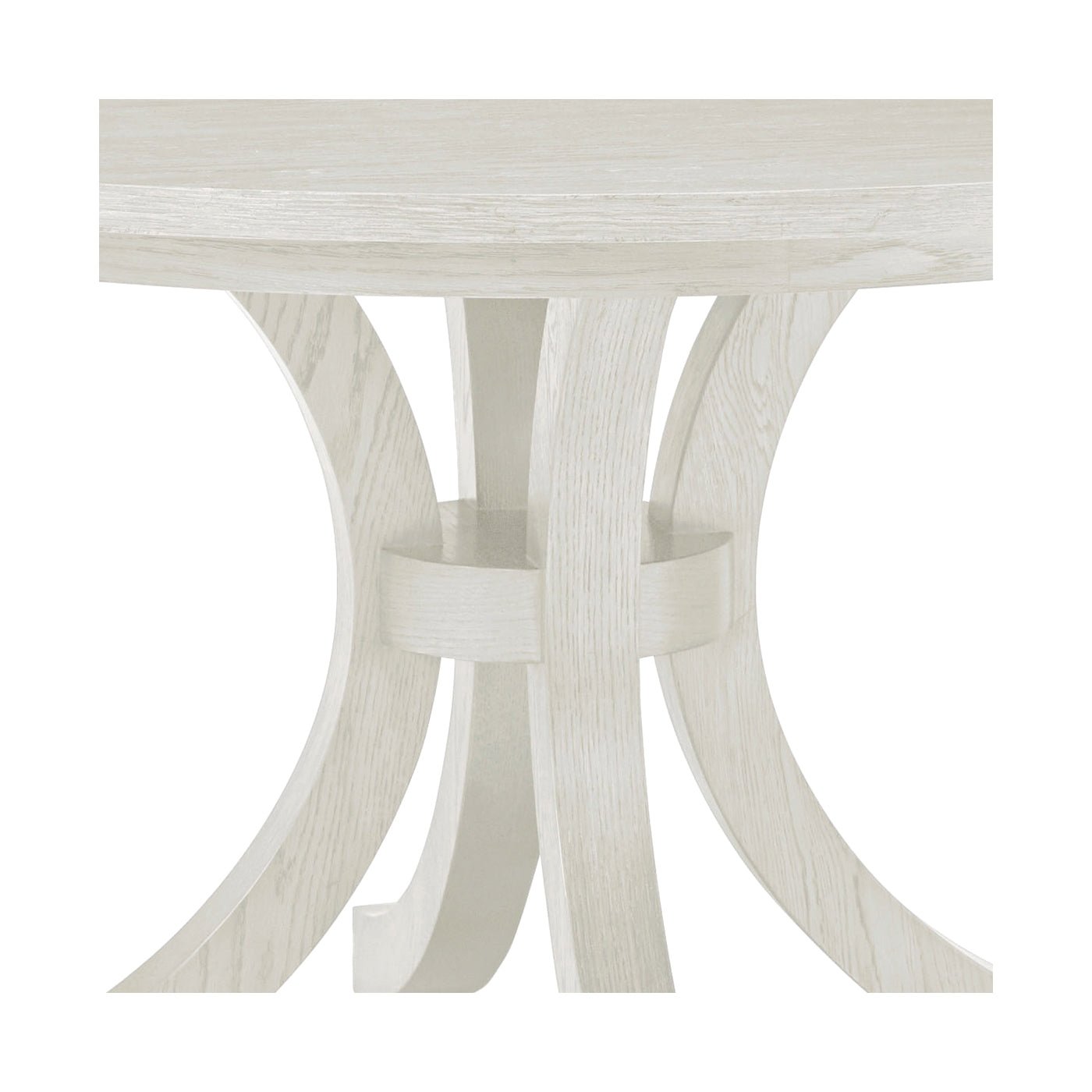Round White Coastal Dining Table - English Georgian America