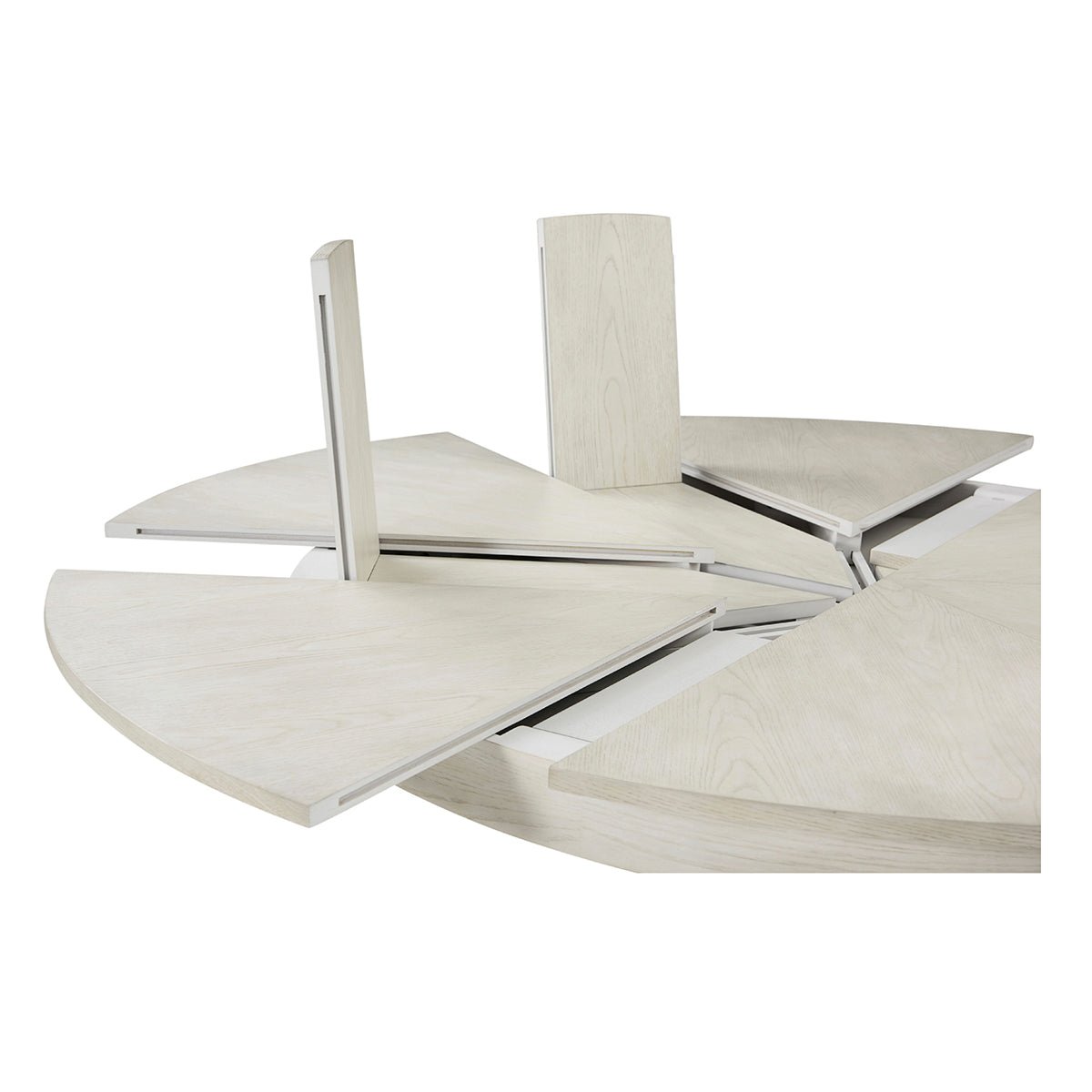 Round White Coastal Jupe Dining Table - English Georgian America