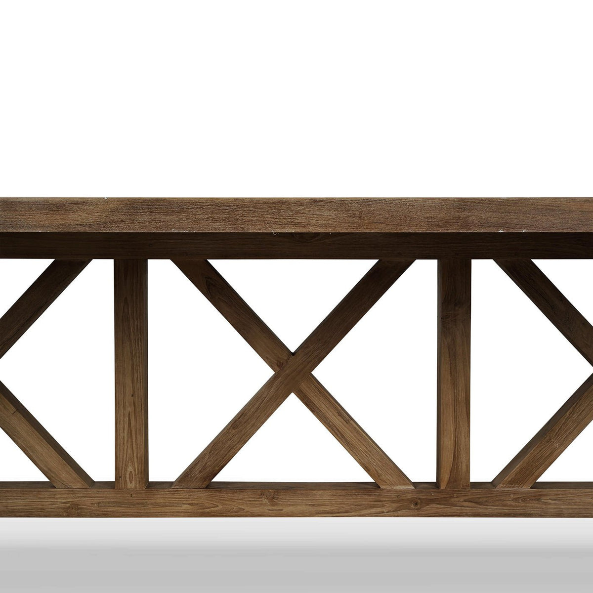 Rustic 108-Inch Reclaimed Teak Dining Table - English Georgian America