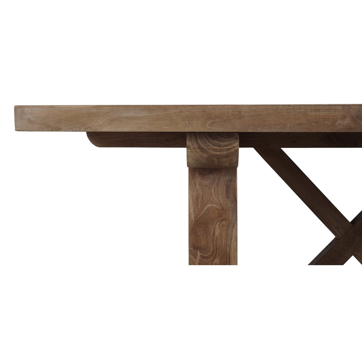 Rustic 84-Inch Reclaimed Teak Dining Table - English Georgian America