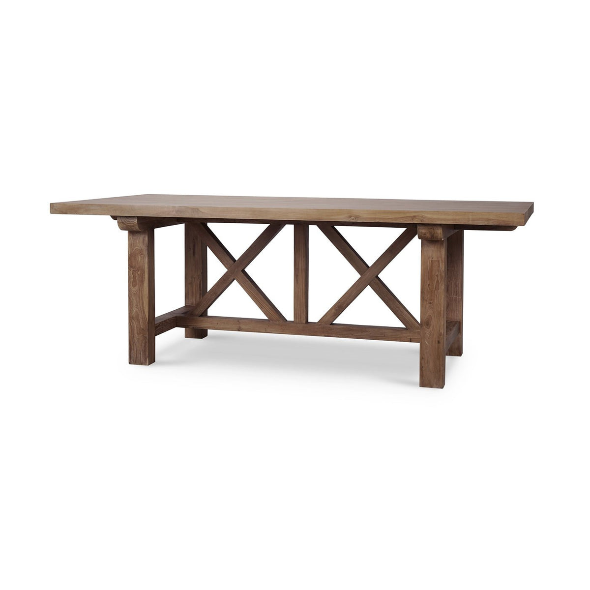 Rustic 84-Inch Reclaimed Teak Dining Table - English Georgian America