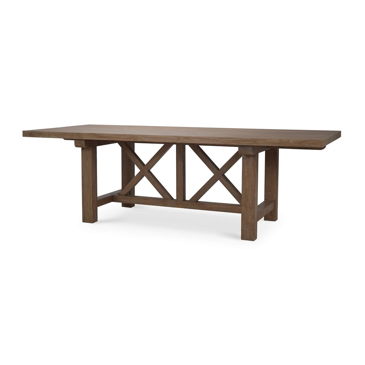 Rustic 96-Inch Reclaimed Teak Dining Table - English Georgian America
