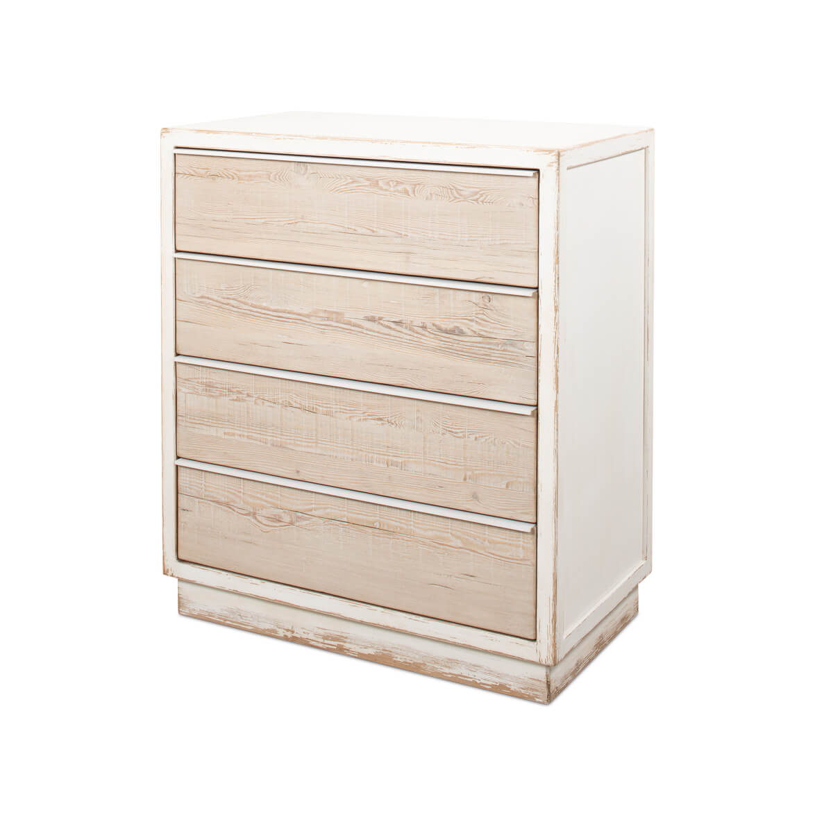 Rustic Antique White Chest of Drawers - English Georgian America