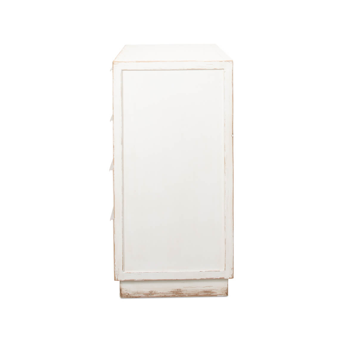 Rustic Antique White Chest of Drawers - English Georgian America