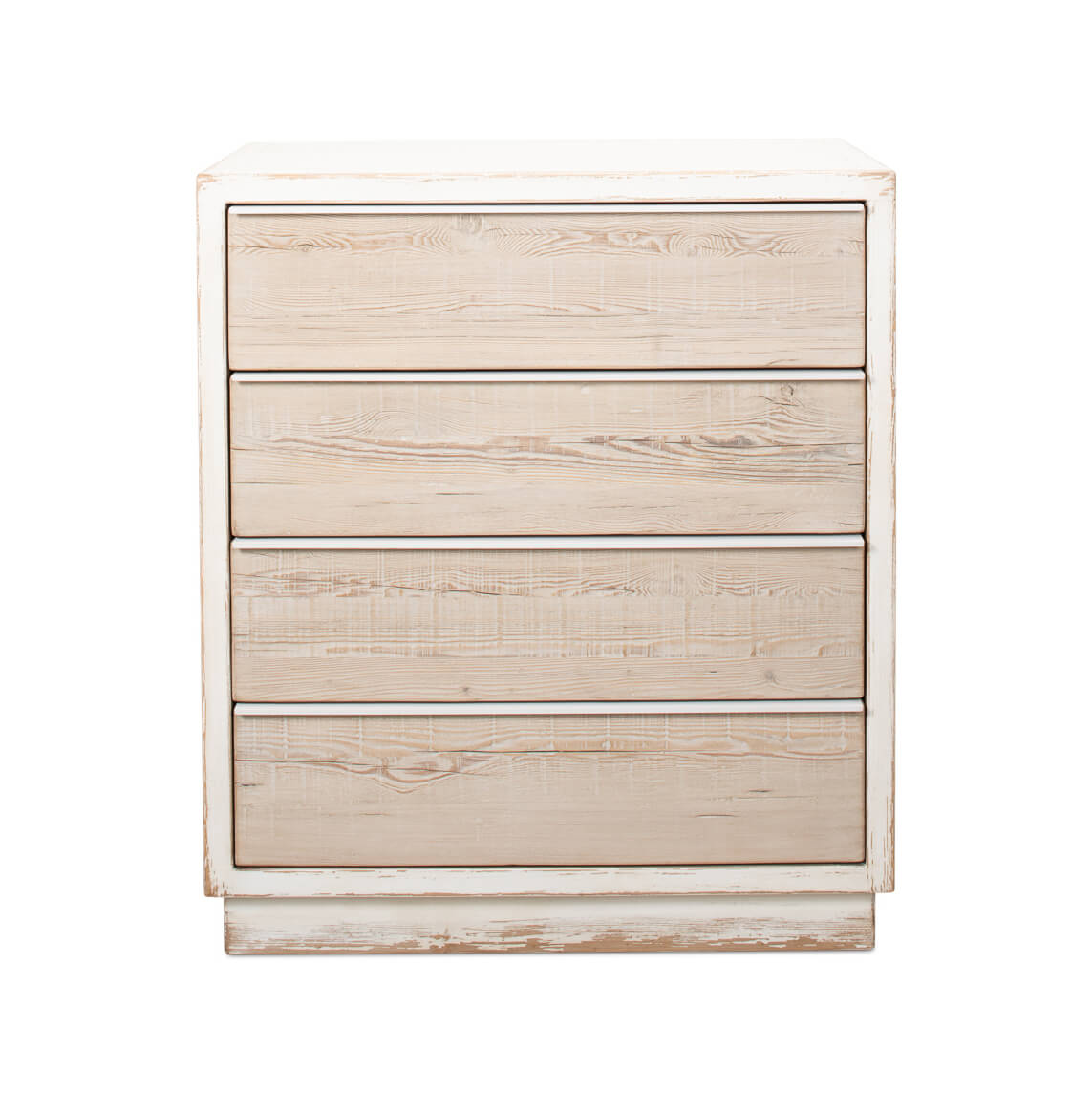 Rustic Antique White Chest of Drawers - English Georgian America