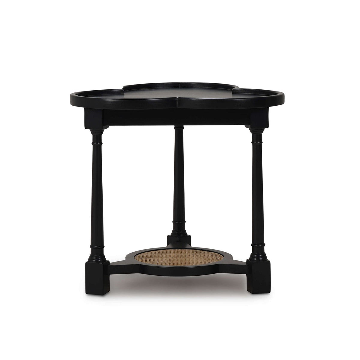 Rustic Black Clover Accent Table - English Georgian America