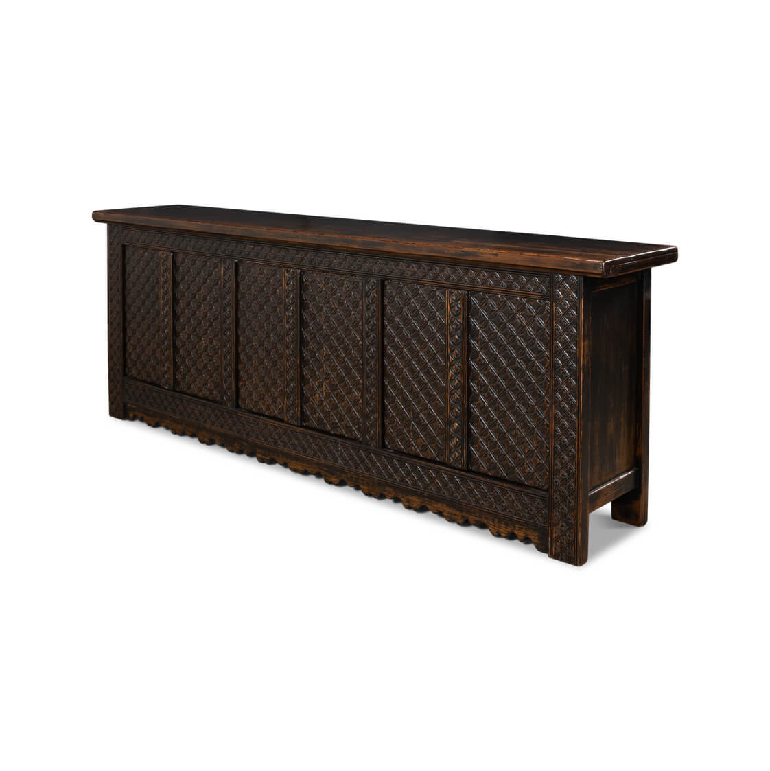Rustic Brown Moroccan Sideboard - English Georgian America