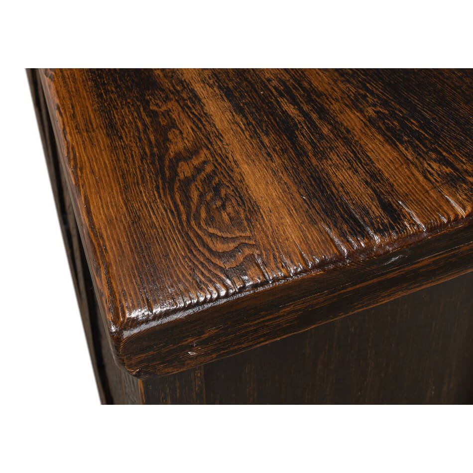 Rustic Brown Moroccan Sideboard - English Georgian America