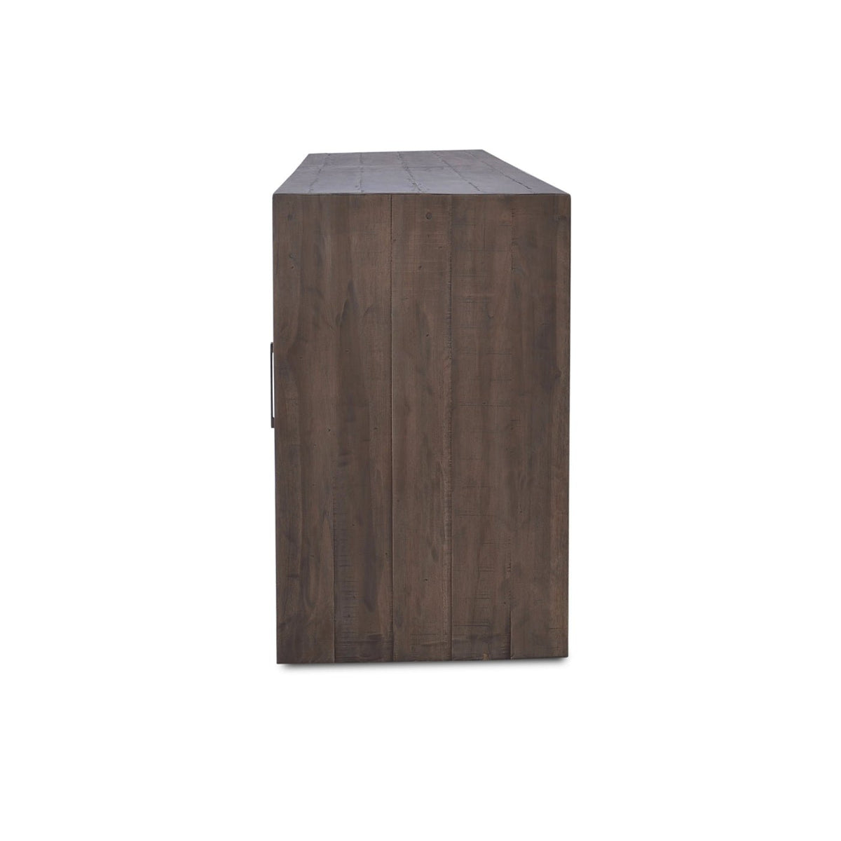 Rustic Brown Teak Sideboard - English Georgian America