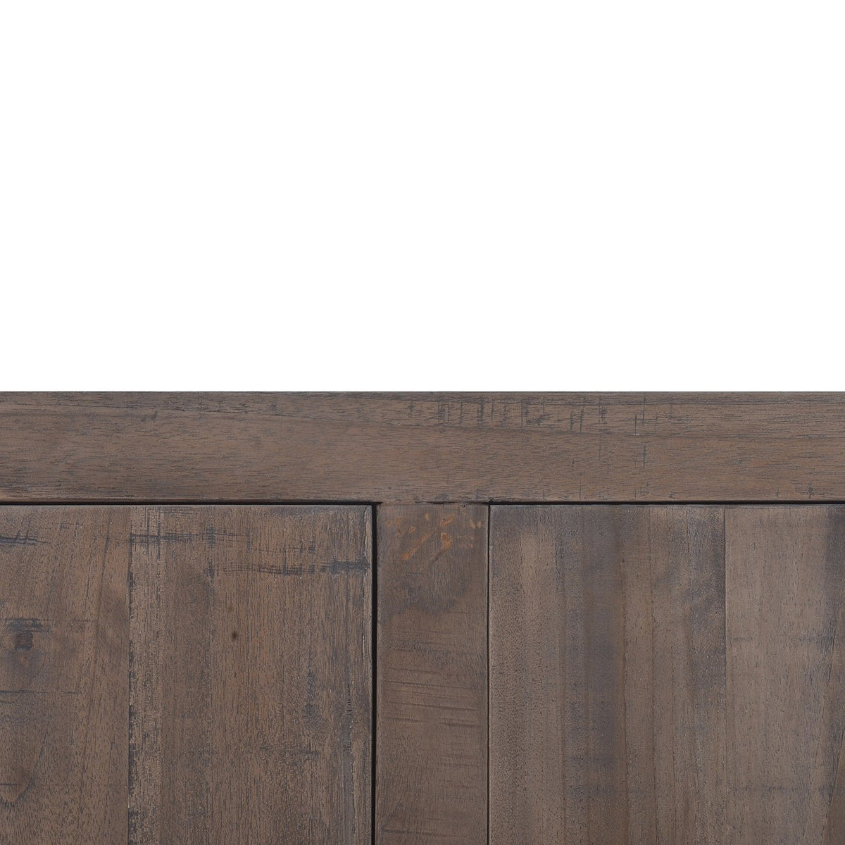 Rustic Brown Teak Sideboard - English Georgian America