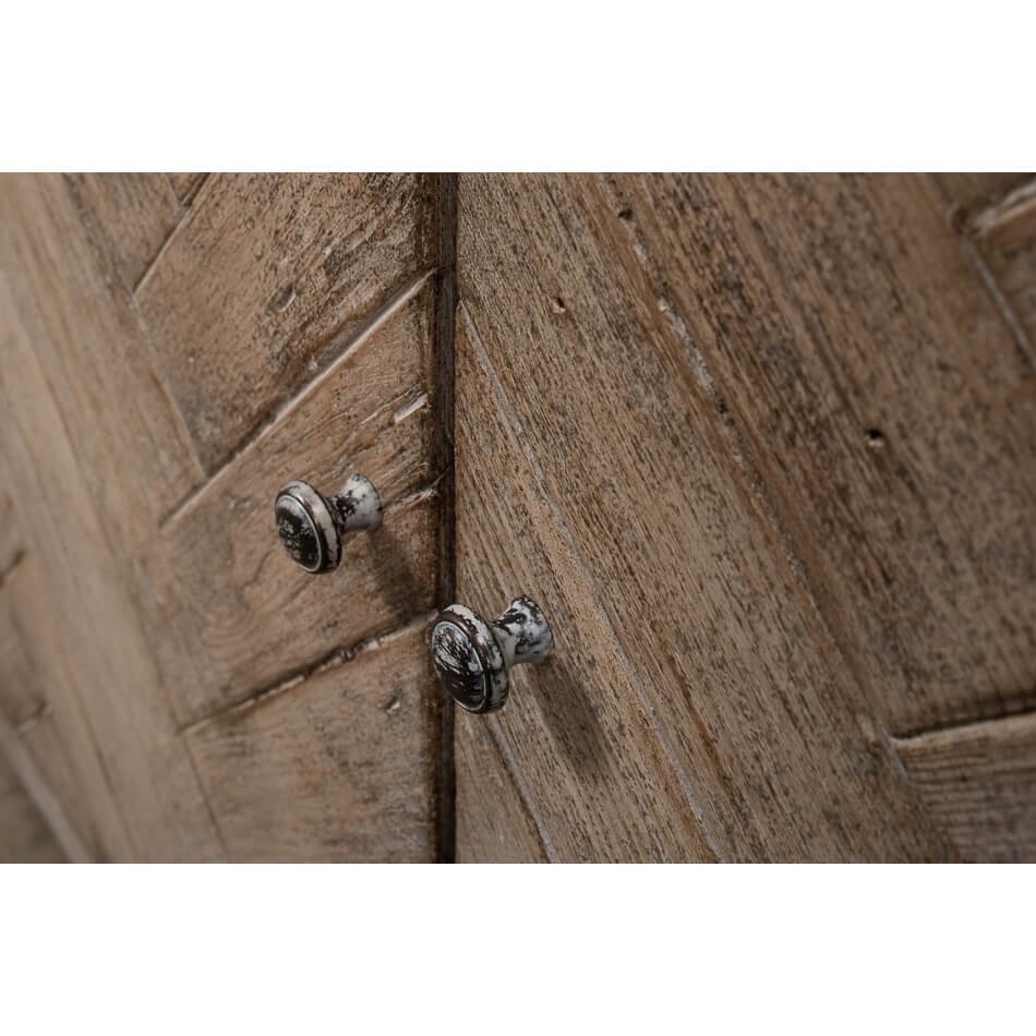 Rustic Chevron Modern Media Cabinet - English Georgian America